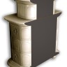 Печь-камин ПРОВАНС пристенный двухъярусный (цвет изразцов белый/ваниль) КИМРпечь    